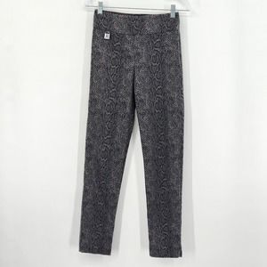 Joseph Ribkoff Snakeskin Legging Pants Gray Size 2